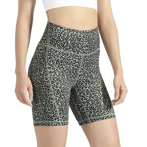 Leovqn Women Cycling with High Waist Workout Yoga Sports Shorts P6793